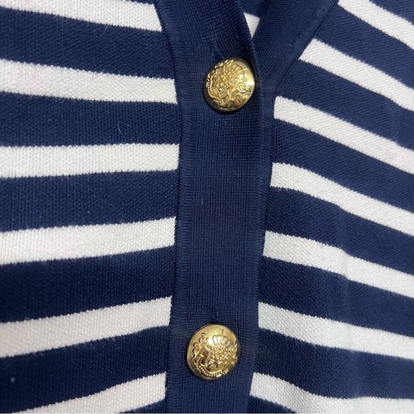 Tuckernuck Navy and White Striped Knit Liv Longline Cardigan Preppy Nautical XXL - Picture 10 of 10